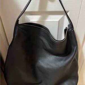Classy Black Leather Tote Bag by Everlane